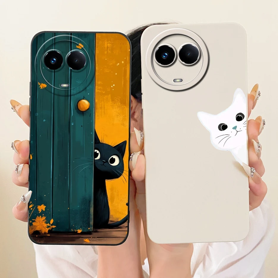 Para Realme 11 5G funda Realme 11X RMX3785 encantador gato pato cubierta de dibujos animados suave TPU funda de teléfono para Realme 11 4G Realme11 X 5G Fundas - imagen 4