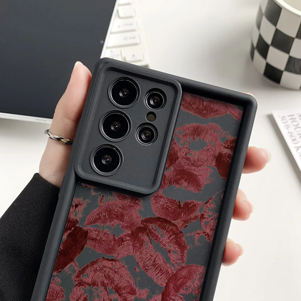 Funda de teléfono de silicona para Samsung Galaxy A55 5G A54 A15 A16 A06 A05 A05s A35 A34 A52 A53 A25 A24 A32 A33 A12 Funda de labios sexuales - imagen 5