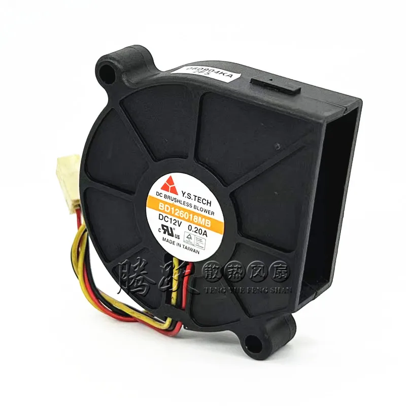 Nuevo para Y.S.TECH BD126018MB 6018 60mm x 18mm DC sin escobillas 60mm ventilador enfriador ventilador de refrigeración 12V 0.20A 3 pines doble rodamiento de bolas - imagen 4