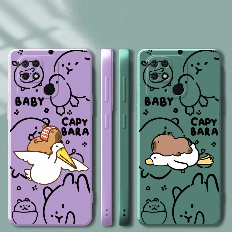 Funda para Xiaomi Redmi 10 A2 14C A1 13C 9 8 A3x 12C K40 K60 funda suave dibujos animados pareja ganso