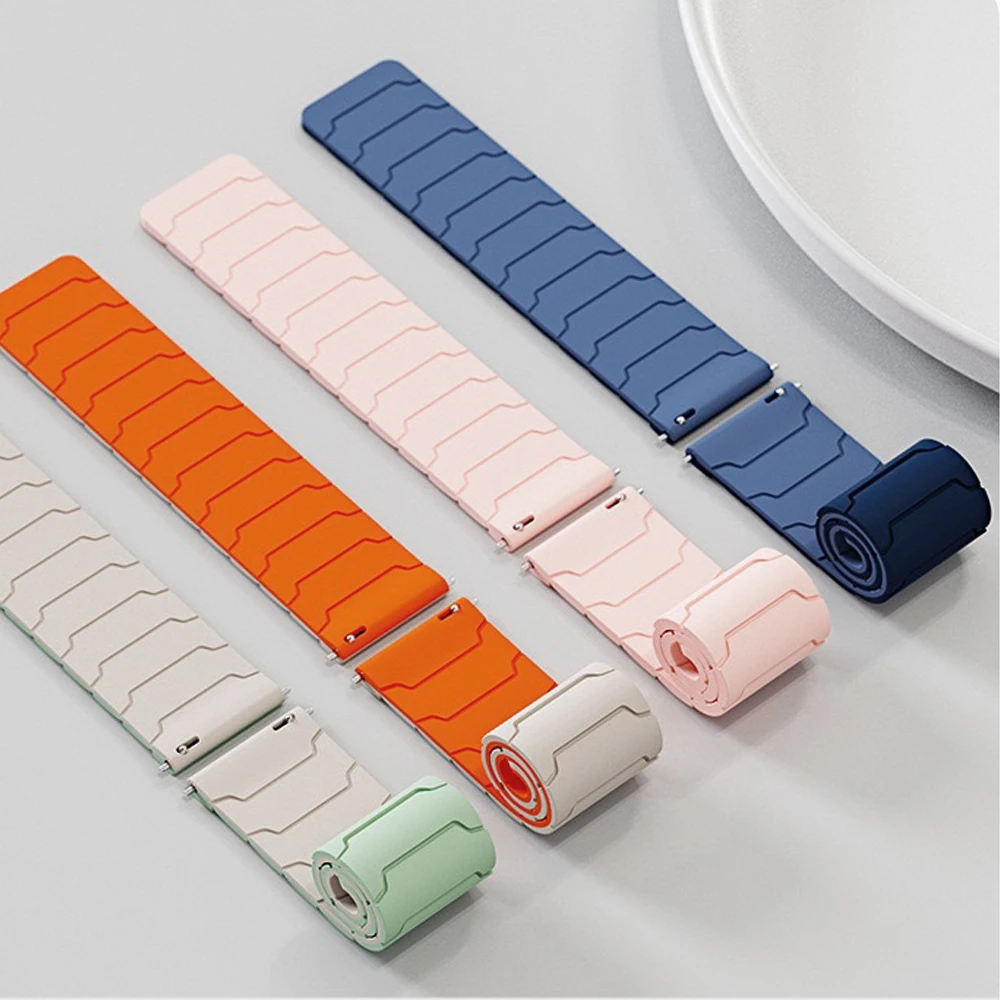 Correa magnética de 22mm y 20mm para Samsung Galaxy Watch 7, 6, 5, 4, 3, Correa de silicona para Huawei Watch GT5/4/3Pro, Correa definitiva de 46mm - imagen 5