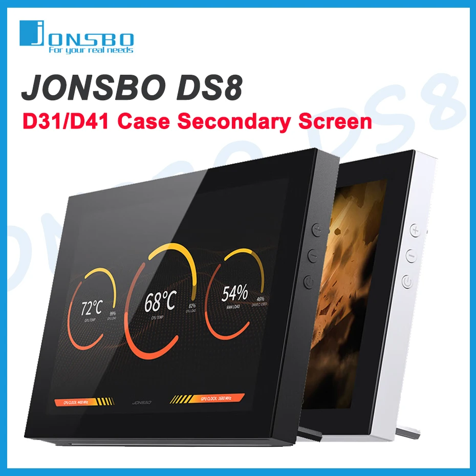 Jonsbo-pantalla secundaria DS8 D31/D41, carcasa LCD de alta definición, pantalla de chasis de escritorio, pantalla secundaria de 8 pulgadas