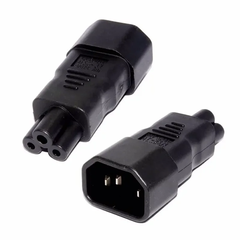 Adaptador IEC 320 enchufe de 3 polos C14 a enchufe Cloverleaf Micky C5 adaptador de corriente de extensión recta