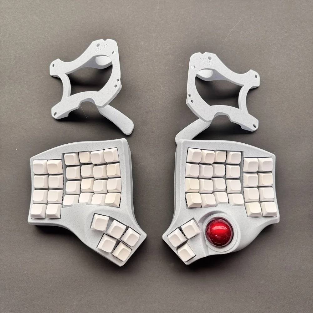 Nuevo Kit de teclado dividido Charybdis 4X6 Trackball personalizado con interruptor de soldadura con almohadilla de palma teclado mecánico dividido con cable RGB ergonómico - imagen 3