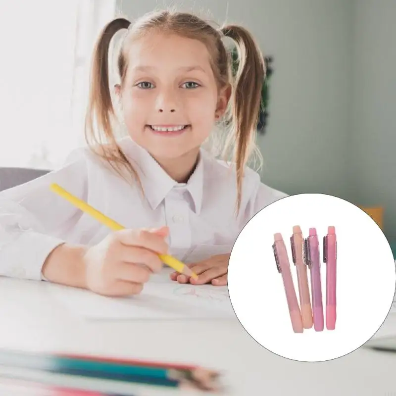 4pcs marcador marcador brillante punta cincelada seca rápida para planificador cuaderno K1KF - imagen 5