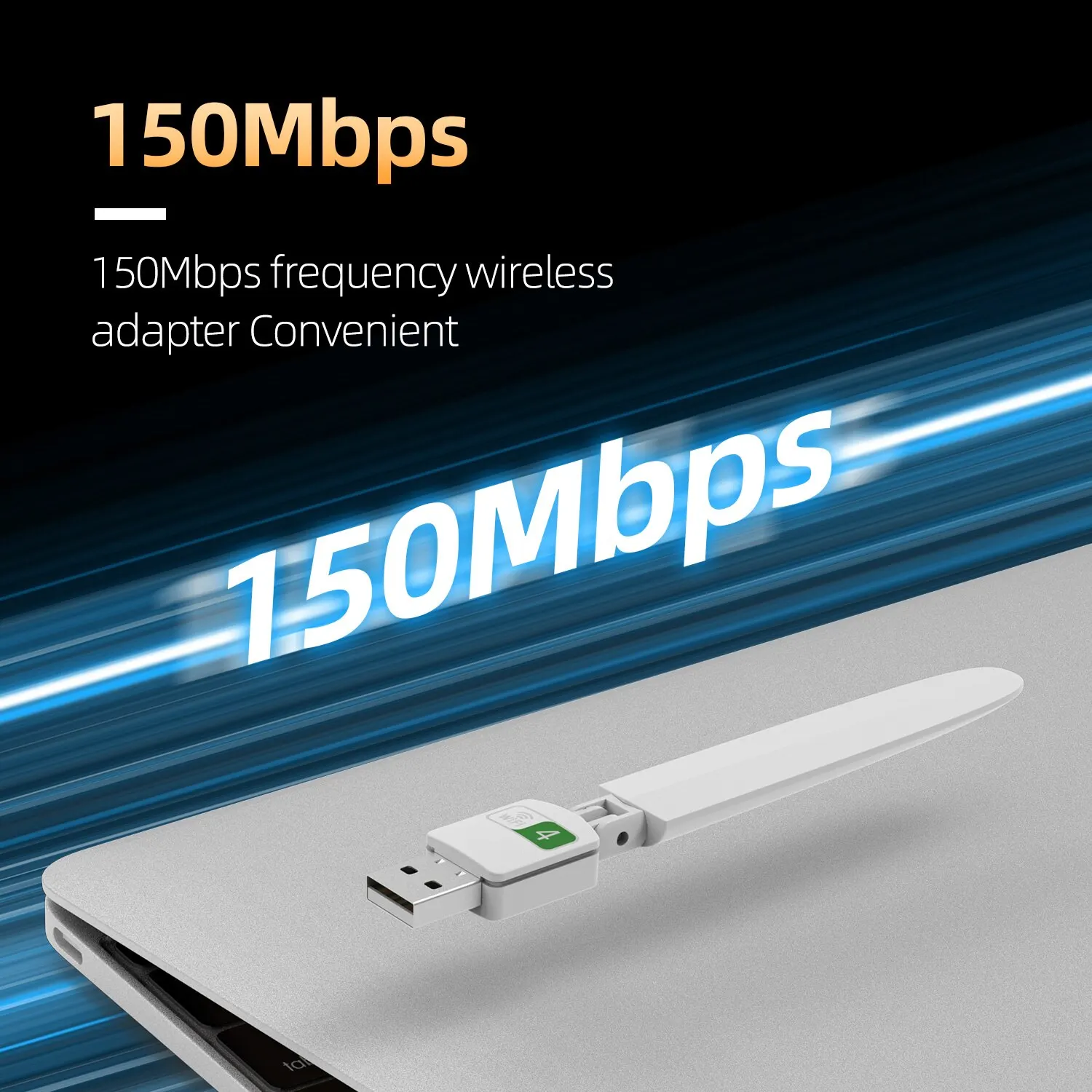 PIX-LINK-tarjeta de red UW10 de 150Mbps, Dongle WiFi USB, adaptador portátil de 2,4 GHz para PC y portátil con antena de alta ganancia - imagen 2