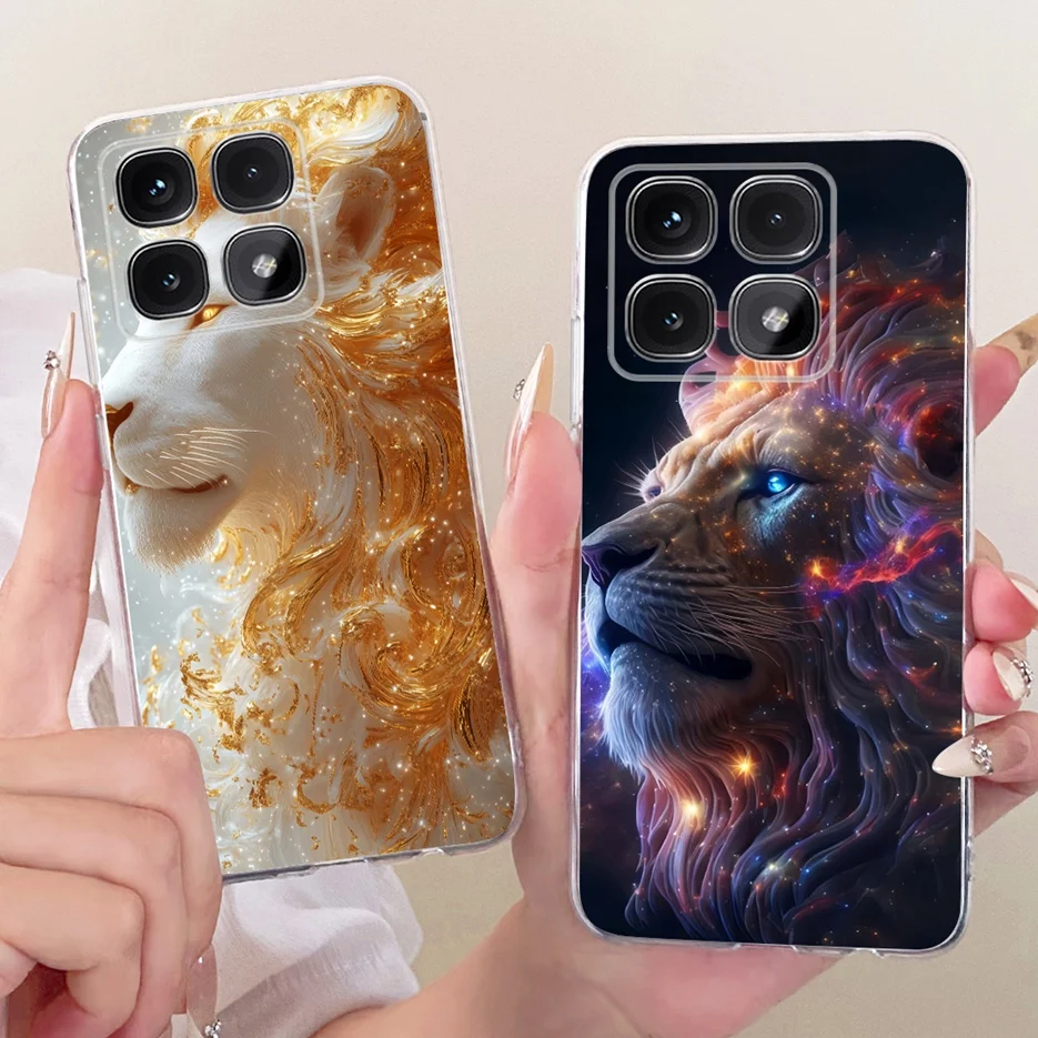Para Xiaomi 14T Pro 5G funda lindo León moda cubierta pintada funda de teléfono de silicona suave para Xiaomi Mi 14T Pro Mi14T 14TPro 5G Fundas - imagen 3