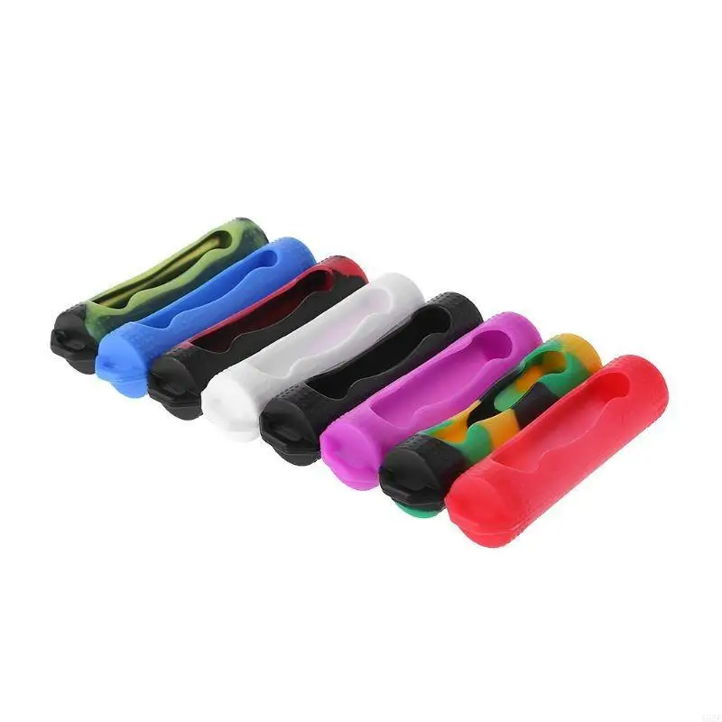 Funda silicona a prueba golpes, caja almacenamiento película batería portátil antideslizante para batería 18650, bolsa protectora cubierta con 1 ranura, 1 ud.