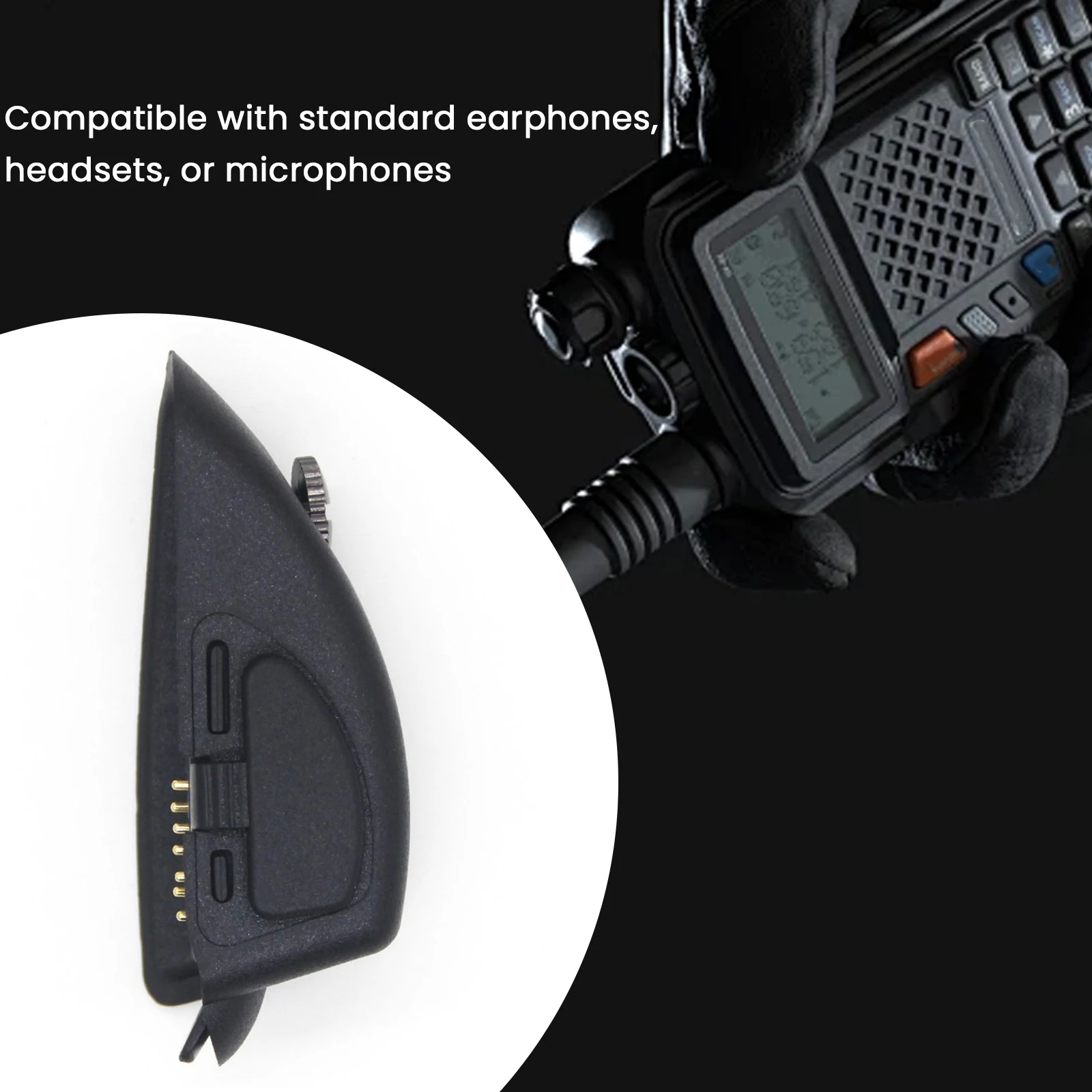 Adaptador de Radio Jack de 2 pines, adaptador de Walkie Talkie, adaptador de auricular de Walkie Talkie para Motorola GP328/338 GP340 380