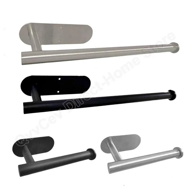 Accesorios autoadhesivos para pañuelos de baño, rollo de papel higiénico de acero inoxidable, soporte para papel de cocina, organizadores, estante sin perforaciones