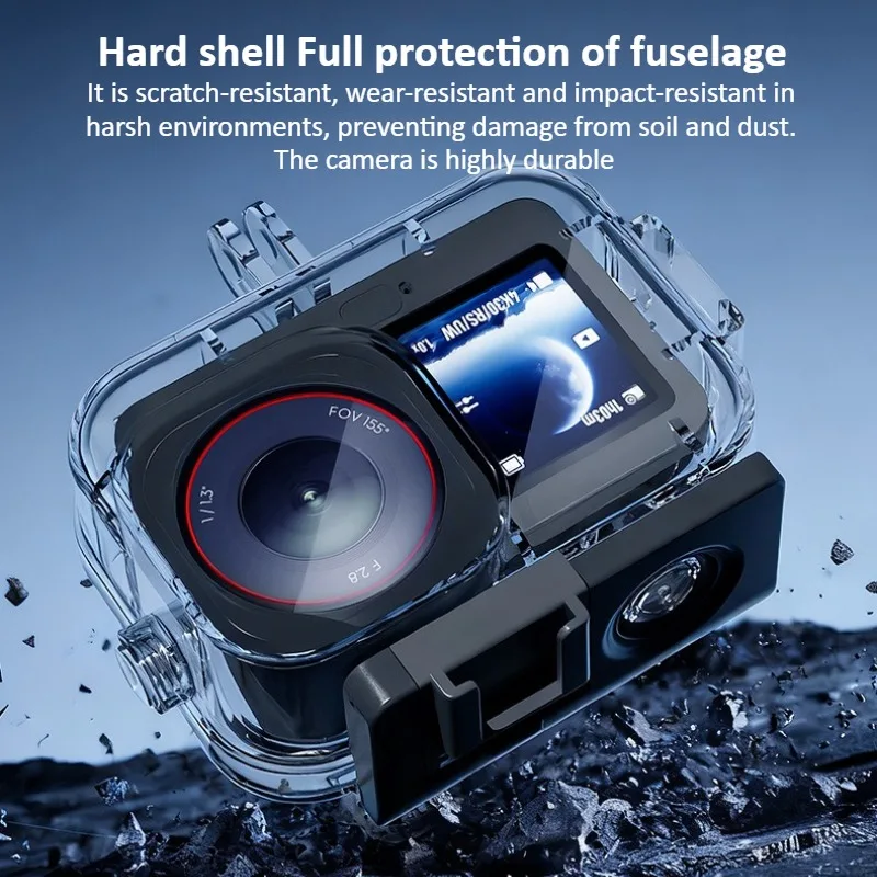 Funda impermeable para buceo de 70M de profundidad para DJI Osmo Action 6, carcasa protectora para buceo subacuático, accesorios para cámaras deportivas