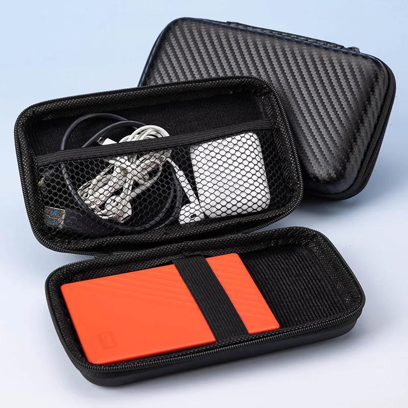 UTHAI Bolsa portátil para auriculares EVA, caja de almacenamiento para disco duro de 2,5 pulgadas, estuche de almacenamiento de viaje duradero para electrónica - imagen 2