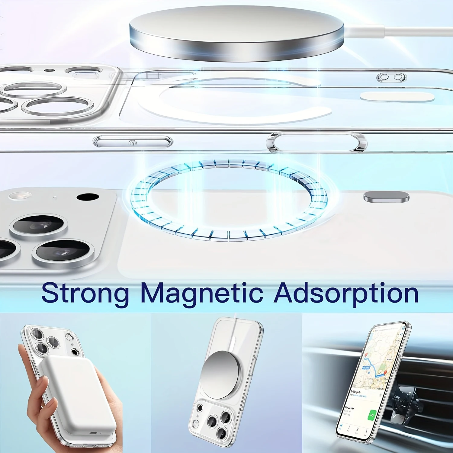 Funda para cámara de carga inalámbrica magnética Magsafe, funda protectora para Apple iPhone 17 Pro Max Air - imagen 5