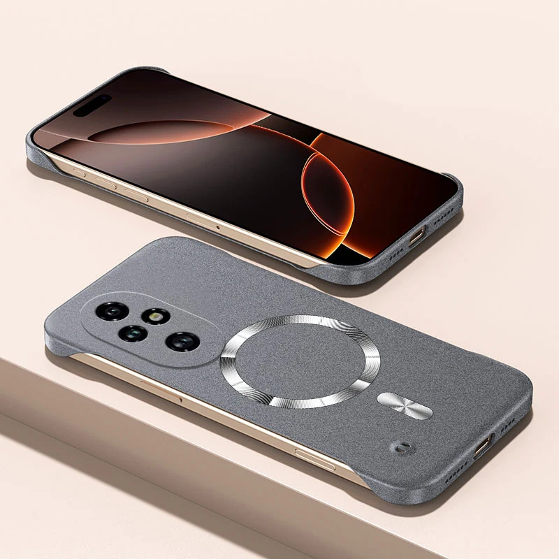 Para Magsafe funda de arenisca ultrafina sin marco para Honor X9A X9C Magic 7 Lite 300 200 100 90 80 70 60 50 Pro cubierta dura magnética - imagen 4