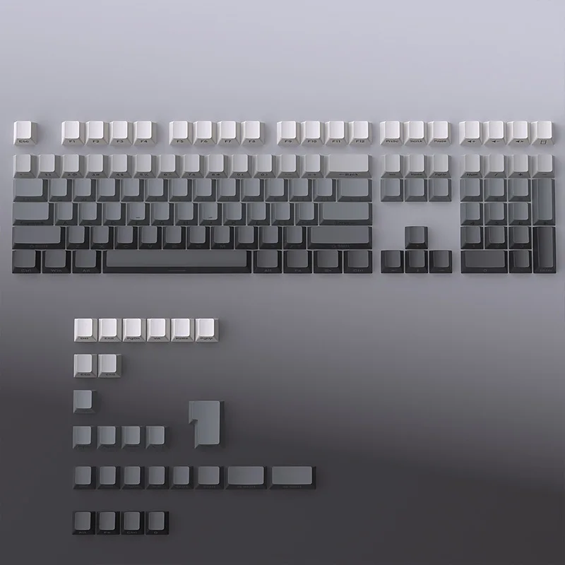 Tema degradado de día Polar, tapa de tecla con impresión lateral, 134 teclas, perfil OEM, retroiluminación PBT translúcida para todos los teclados mecánicos tipo MX - imagen 3