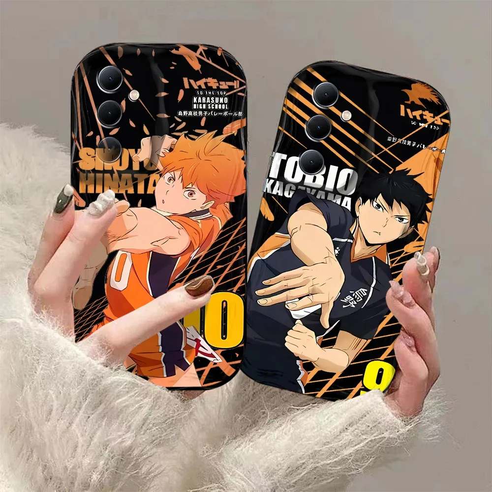 Haikyuu-funda de silicona suave para móvil, carcasa de Anime 3D Wave para Xiaomi Mi 14, 12, 12T, 11 Lite, Poco M6, X6, X5, X4, F4, X3, M3 Pro, 4G, 5G