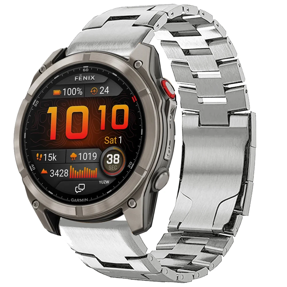 Para Garmin 22mm 26mm pulsera de reloj de Metal de titanio de ajuste rápido para Fenix 8 Pro E 8 7X 7 6X Pro/Instinct/Epix - imagen 2