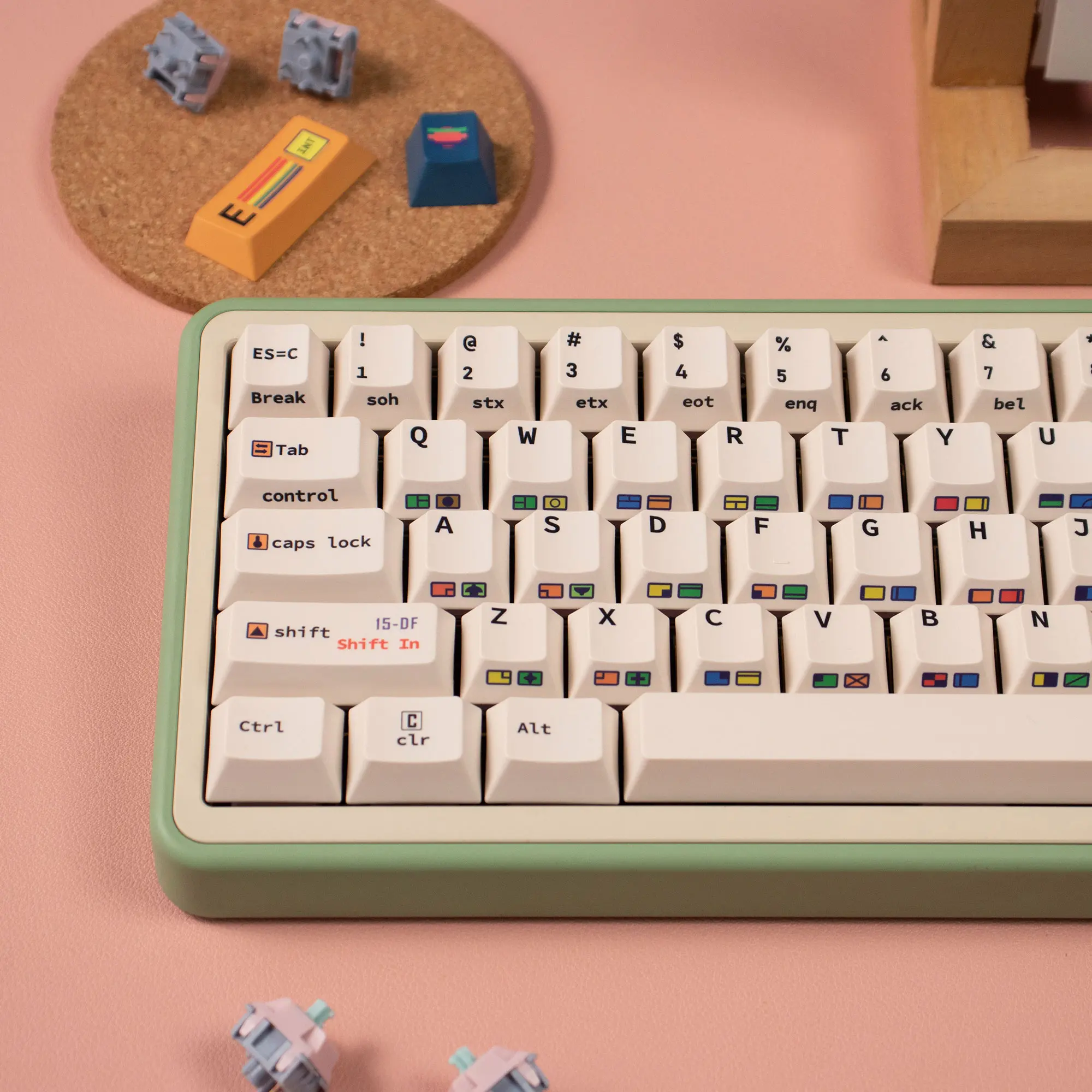 Teclado mecánico con grabado lateral C64 R2, teclas de 147 teclas, sublimación térmica PBT, cereza, altura Original de fábrica - imagen 5