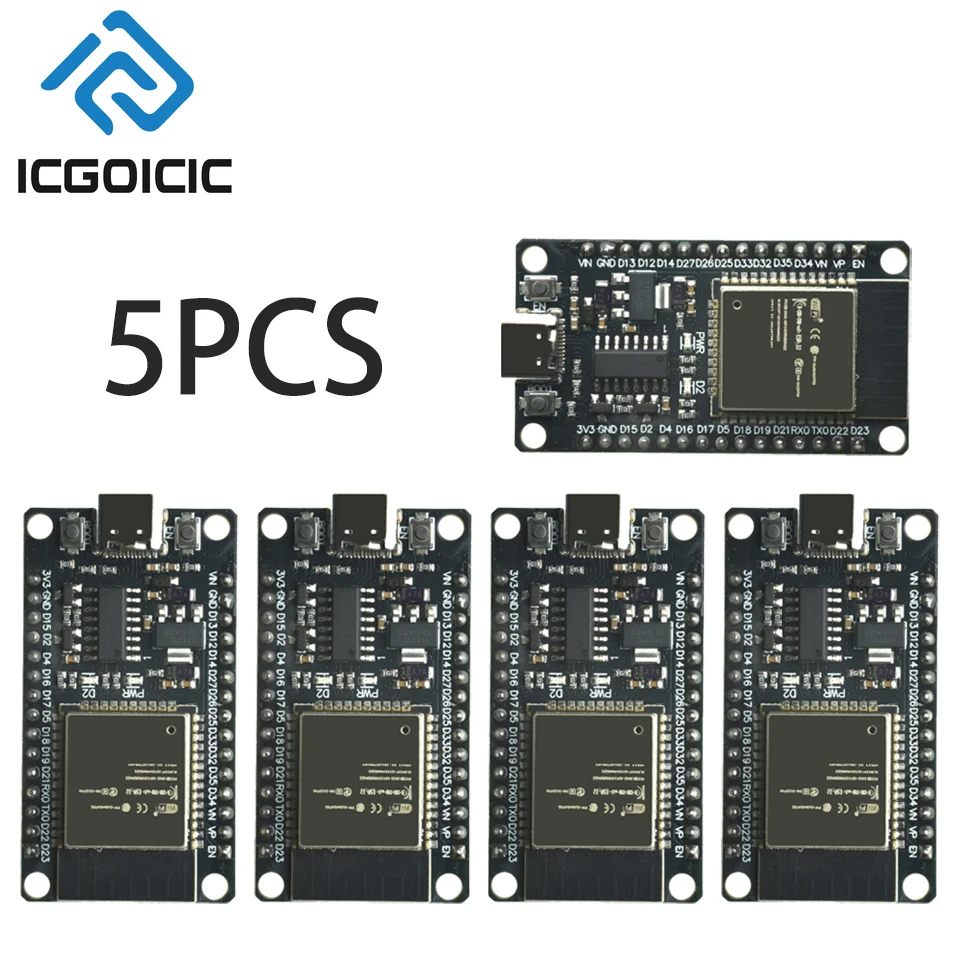 1-10 Uds. Placa de desarrollo ESP32 TYPE-C USB CH340C WiFi + Bluetooth consumo de energía ultrabajo ESP32-DevKitC32 ESP-WROOM de doble núcleo - imagen 2