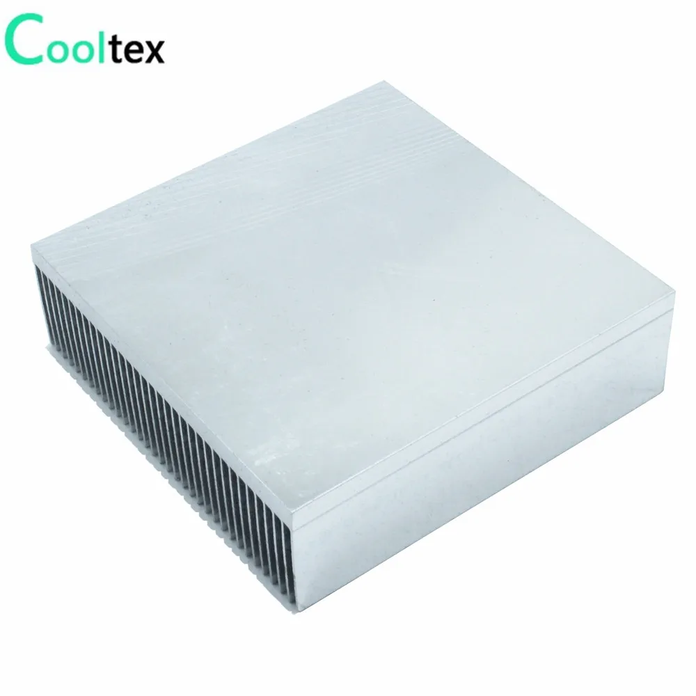 Disipador de calor de aluminio, radiador de disipador de calor con aleta de deslizamiento de 100x100x30mm para enfriador de circuito integrado LED electrónico - imagen 5