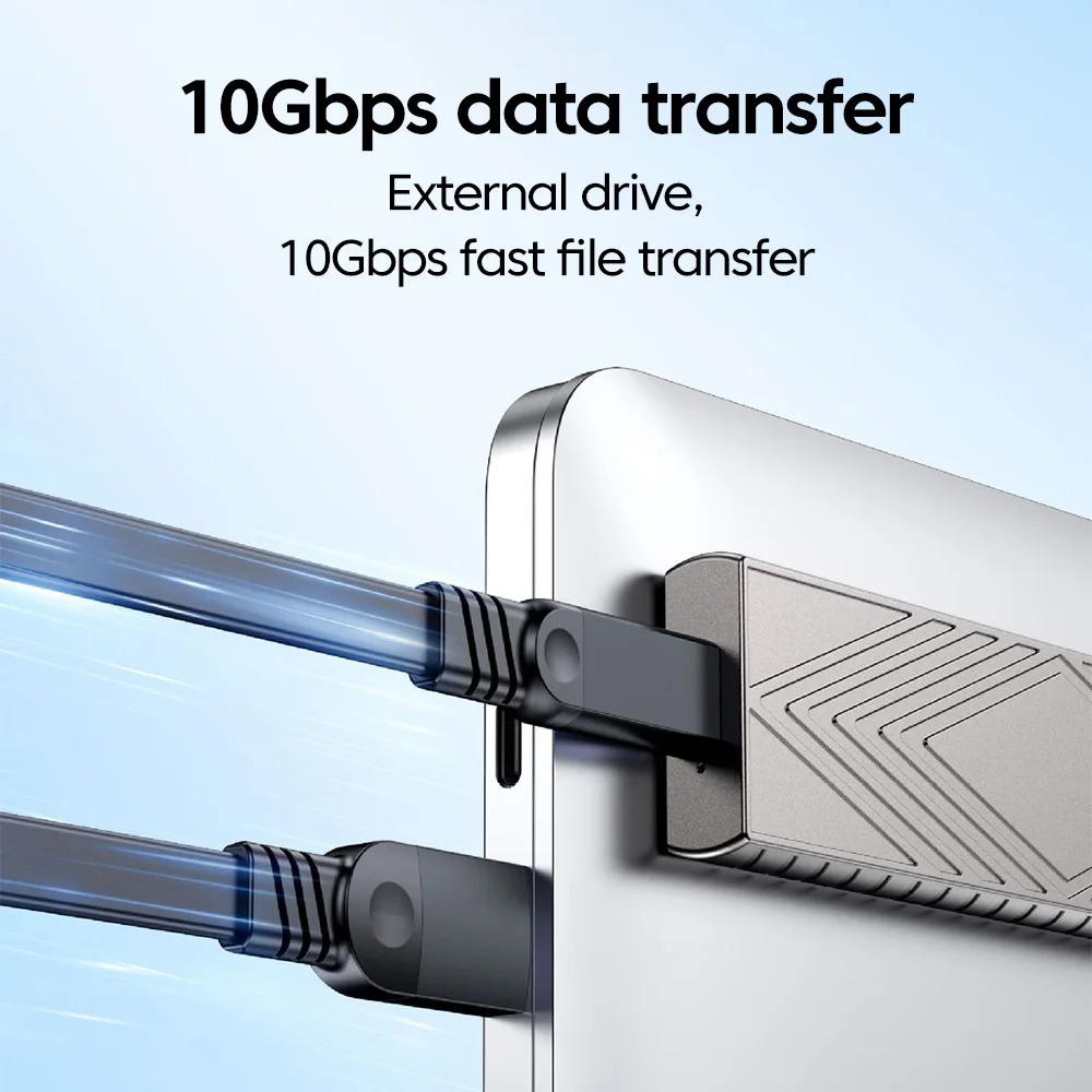 Cable USB3.2 a tipo C de 60W, Cable corto de carga rápida para banco de energía, Huawei, Xiaomi, Cable USB C a USB C para iPhone 15 16 Samsung - imagen 5