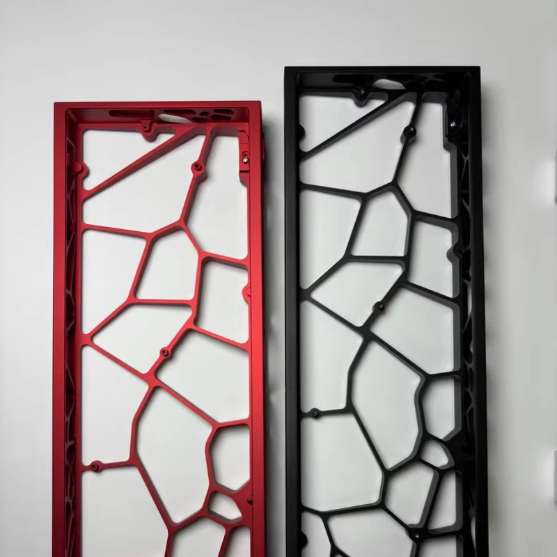 Nueva carcasa de teclado hueco Holy60 GH60, soporte de bandeja CNC de aluminio, funda para teclado mecánico personalizado, compatible con Mad60 Wooting60he Rakka - imagen 4