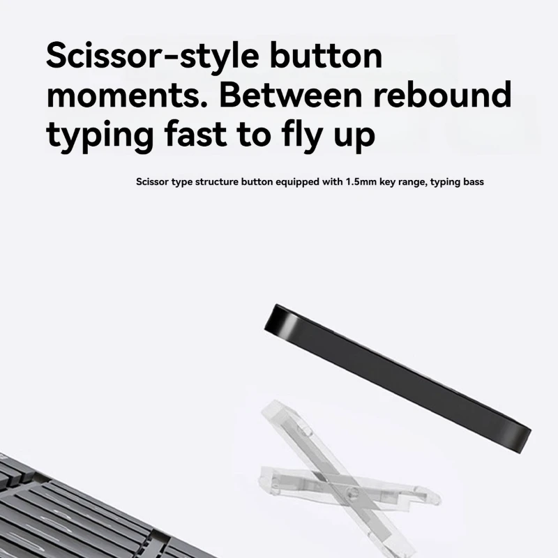 Teclado Bluetooth de triple pliegue, ultrafino, portátil, para IPad, Touch Pad, portátil, inalámbrico, teclado numérico plegable, accesorios de regalo - imagen 3