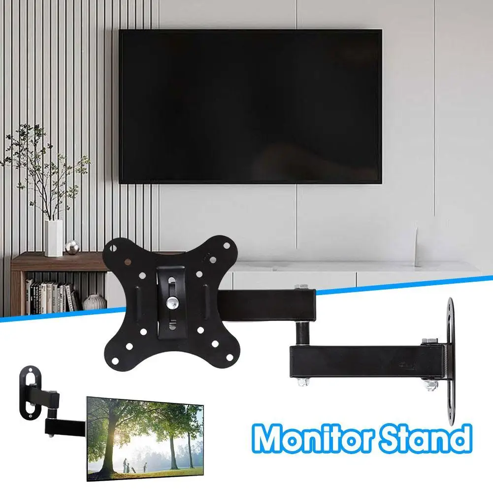 Soportes retráctiles universales para TV, soporte de montaje en pared para Monitor LCD de 10 a 27 pulgadas, soporte de expansión con tornillos