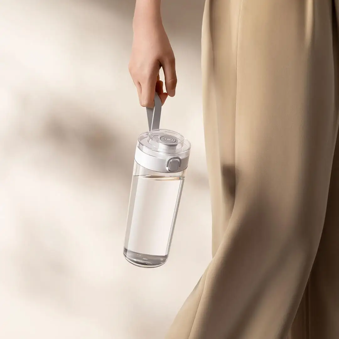 Xiaomi Mijia botella de agua deportiva portátil para exteriores, gran capacidad, Tritan, 600ML, taza de agua, botella de bebida con - imagen 2