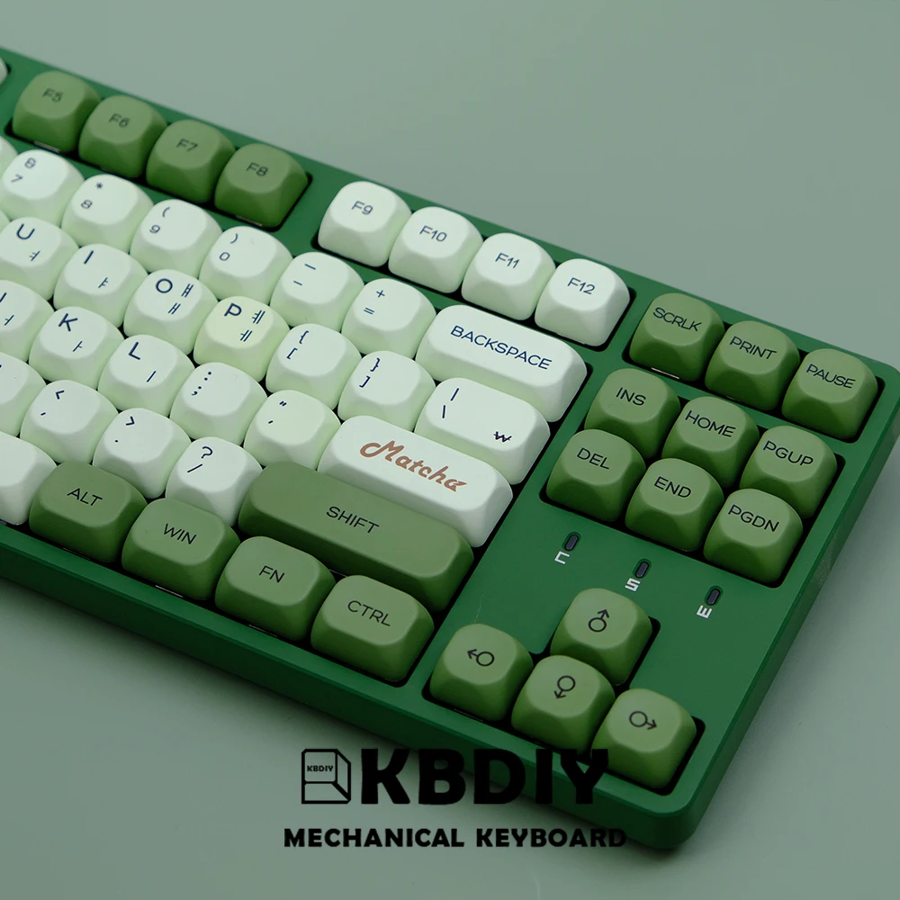 KBDiy Matcha KOA Keycap PBT teclas MOA semelhantes Retro 7u MAC ISO japonés coreano ruso 143 juego de teclas para teclado mecánico - imagen 5