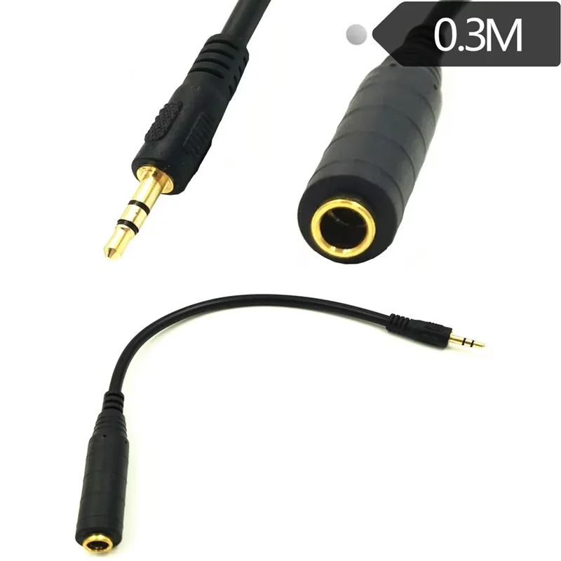 Cable de extensión de Audio, Conector de 6,35mm hembra a 3,5mm macho, micrófono Hifi estéreo - imagen 2