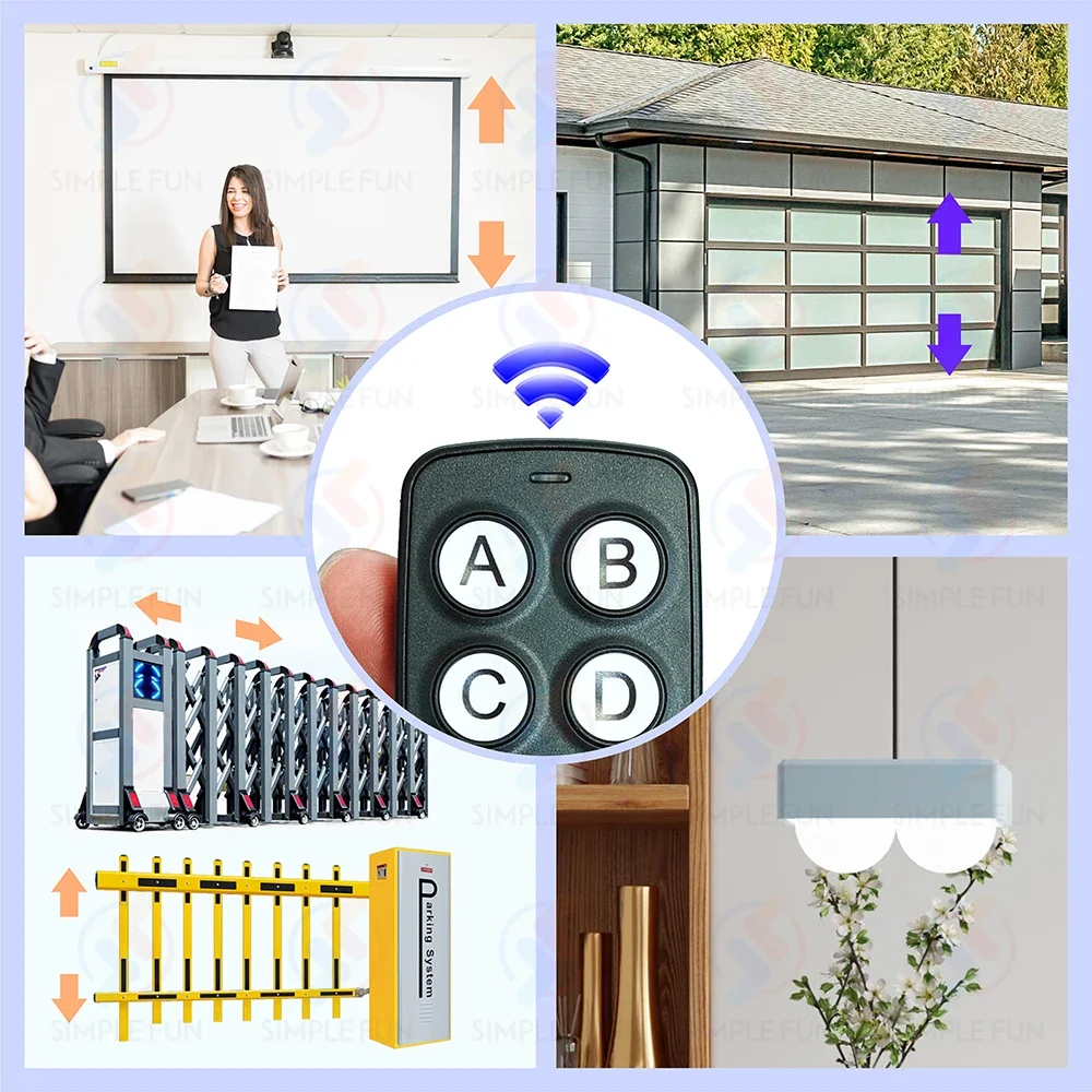 Copia Control remoto 433Mhz 4 CH Doorhan Nice Came CASIT transmisor clon duplicador de código de aprendizaje fijo para puerta de garaje/puerta - imagen 3