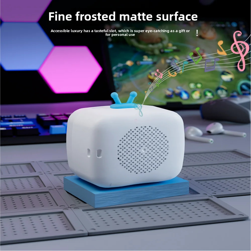 Mini altavoz Bluetooth multifuncional portátil, música, álbum de fotos, despertador, llamada, temporizador/calculadora, clima, calendario, etc. - imagen 2