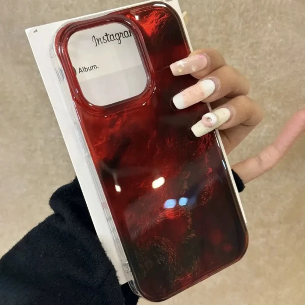 Bonita funda de teléfono verde con láser degradado para iPhone 16 15 14 13 12 11 Mini Pro Max X XR XSMax 7 8 Plus, funda suave con patrón de glaciar - imagen 2