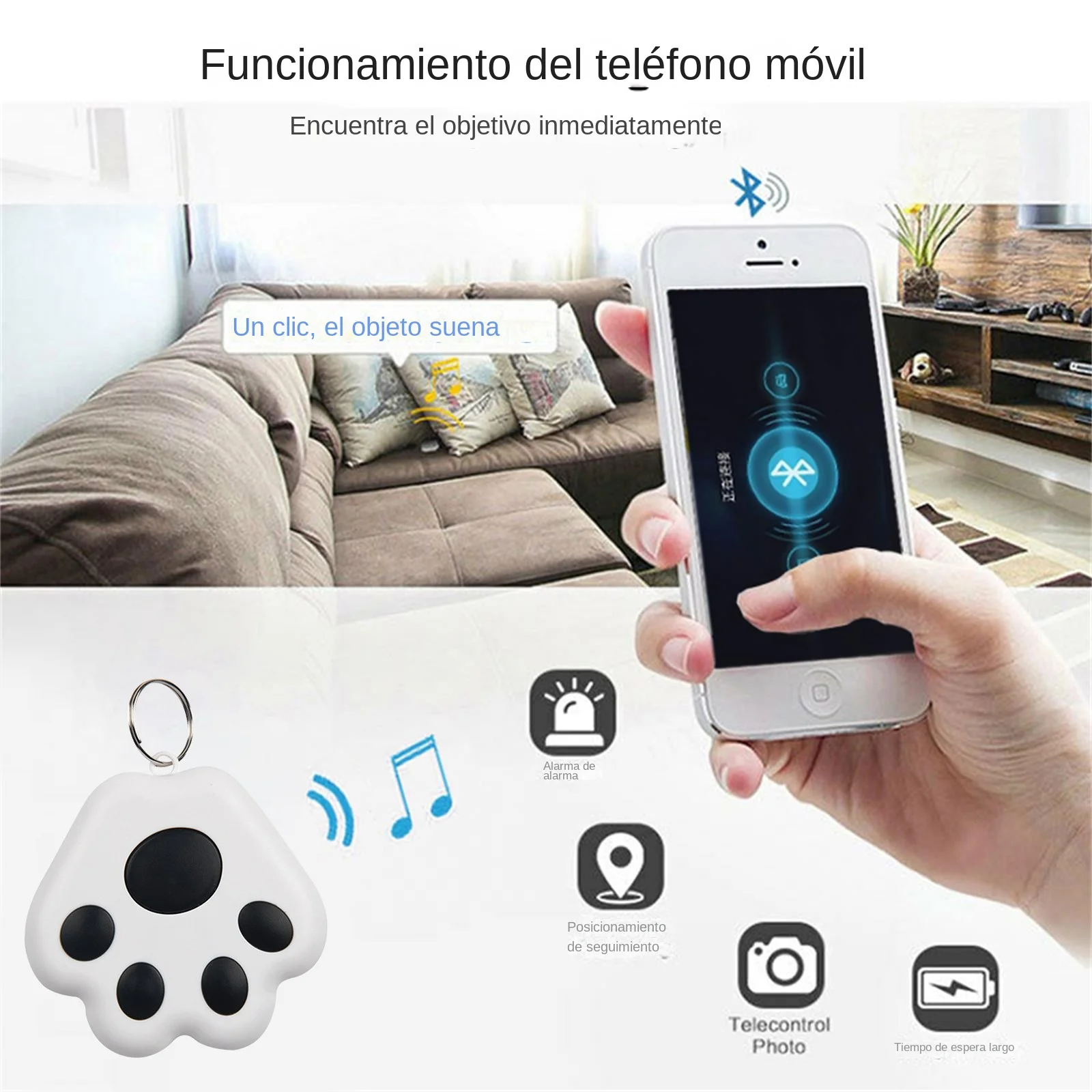 Rastreador GPS con etiqueta inteligente, Mini localizador Bluetooth resistente al agua antipérdida para mascotas, perros, gatos, niños, billetera de coche, accesorios para Collar de llaves - imagen 5