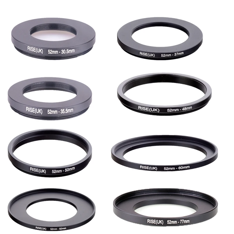 RISE(Reino Unido) 52mm-27mm/28mm/30mm/30,5mm/37mm/39mm/40,5mm/42mm/43mm/46mm/48mm Adaptador de anillo de filtro reductor