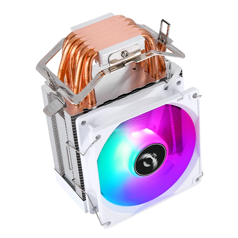Ventilador de radiador QiuzAim 4/6 tubo de calor ventilador RGB 90mm enfriador de computadora procesador de CPU Compatible LGA2011 2066 115x1200 1700x79x99 AMD - imagen 3
