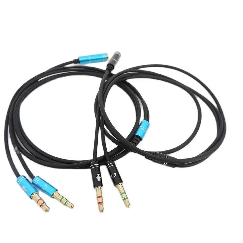 Cable de extensión auxiliar para auriculares, divisor de Audio con conector de 3,5mm, hembra a 2 macho, para teléfono y ordenador, q1