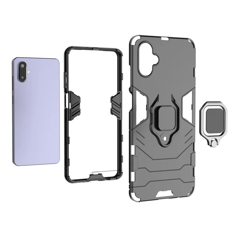 Para Samsung Galaxy F06 funda para Samsung Galaxy F06 M06 funda a prueba de golpes armadura dura soporte de PC parachoques de silicona para Galaxy F06 M06 - imagen 5
