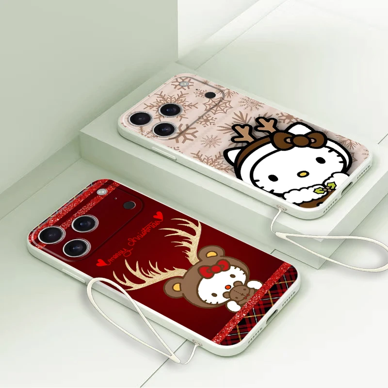 Funda suave navideña con personaje bonito para iPhone 17 Air 16 14 15 Plus 7 8 XR 16e 11 12 13 Pro Max XS - imagen 3