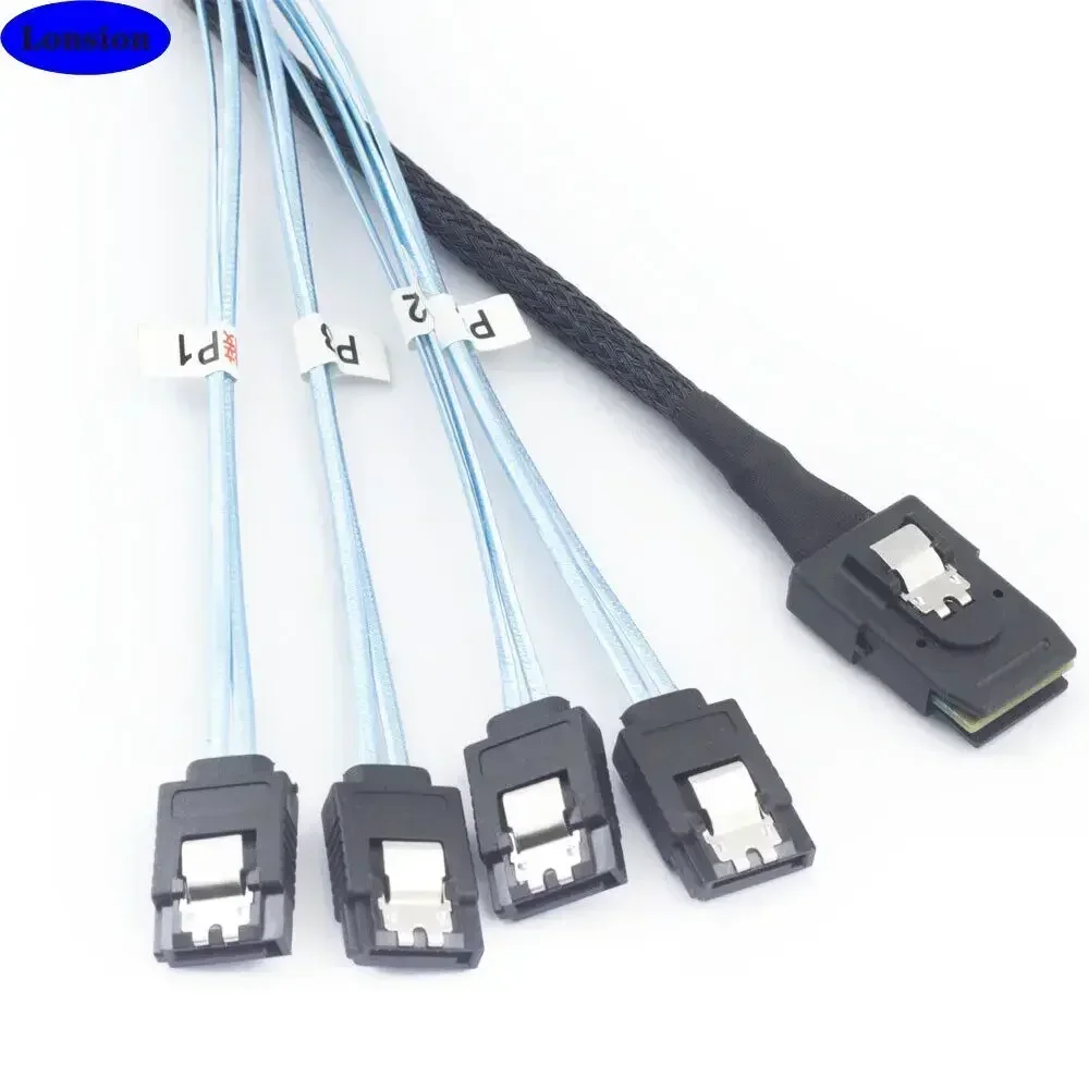 Cable de conexión MINI SAS SFF-8087 a SATA de 4 puertos para servidor - imagen 5