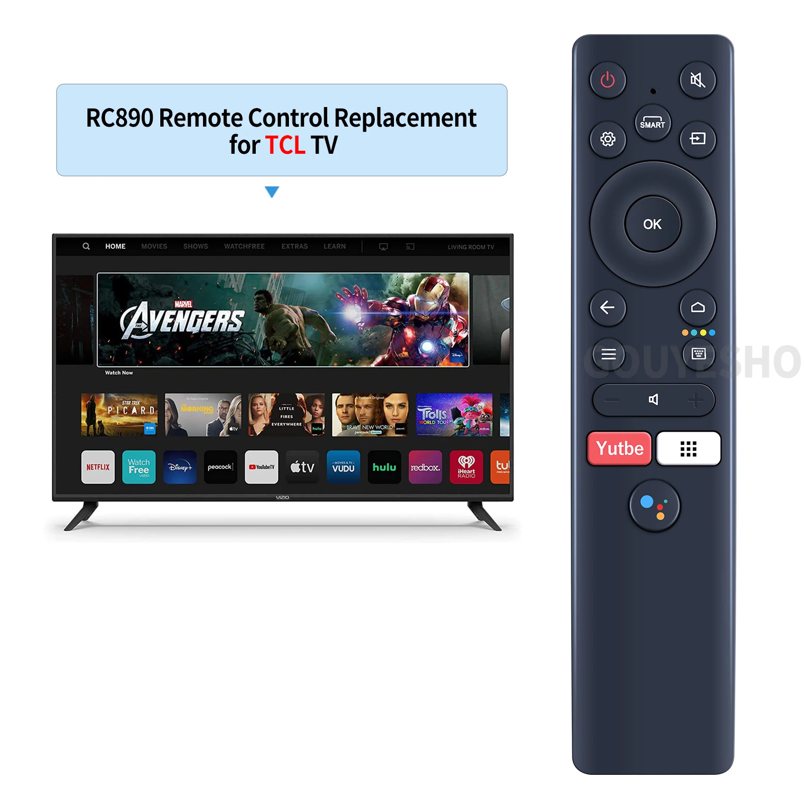 Nuevo Control remoto por voz para Thomson Casper TCL TV RC890 MC-1 06-589W19-TY02XS - imagen 2