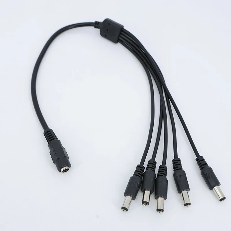 Cable de alimentación CC de 12V y 40cm, conector adaptador divisor de enchufe hembra a 5 macho, 5,5x2,1mm - imagen 5