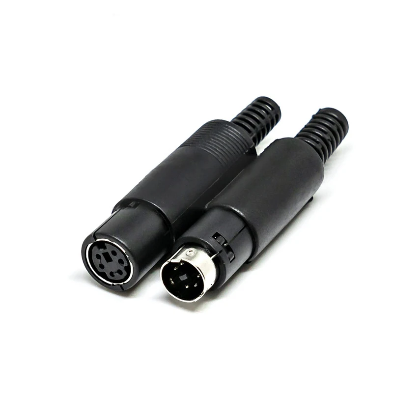 2 uds Mini enchufe DIN 3/4/5/6/7/8 PIN montaje de Cable de chasis macho hembra enchufe 3-8Pin Cable de soldadura Terminal S Mini conector macho PS2 - imagen 3