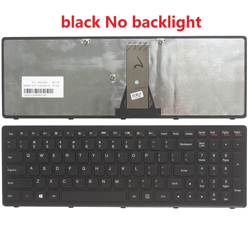 Teclado para portátil Lenovo Ideapad S500 G500S G505S G510S S510p Z501 Z510 FZ510 Flex 15 Z505, nuevo, EE. UU., Inglés - imagen 4