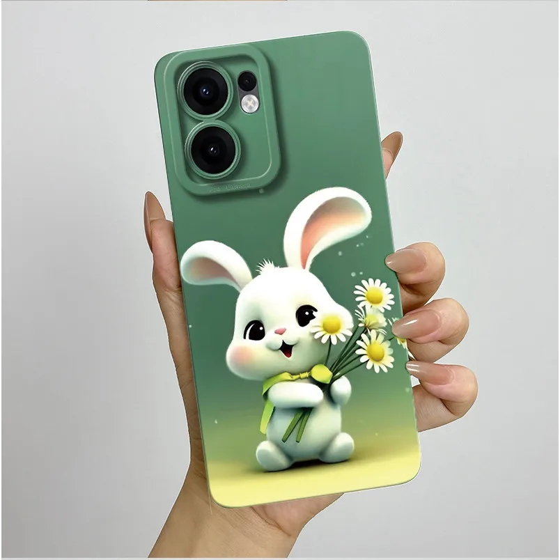 Para Oppo Reno 13F funda CPH2699 bonita funda de flores carcasa de protección completa de silicona suave para Oppo Reno13 F Reno13F 5G Fundas - imagen 3