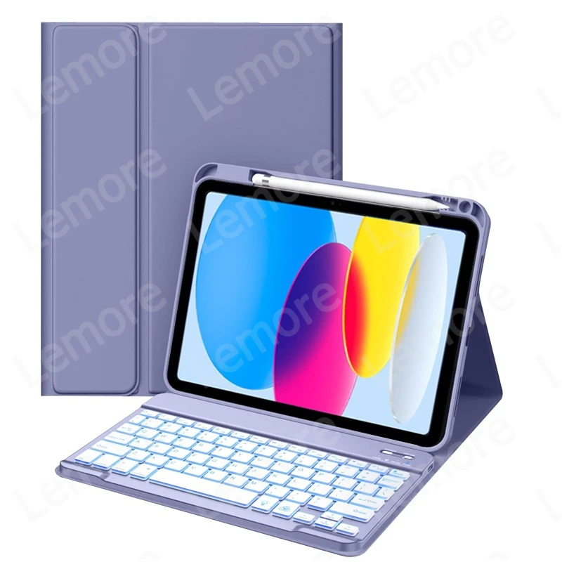Funda con teclado para Redmi Pad 2 Teclado retroiluminado para Xiaomi Redmi Pad 2 2025 Funda para tableta con soporte de 11 pulgadas con ranura para lápiz Funda - imagen 5