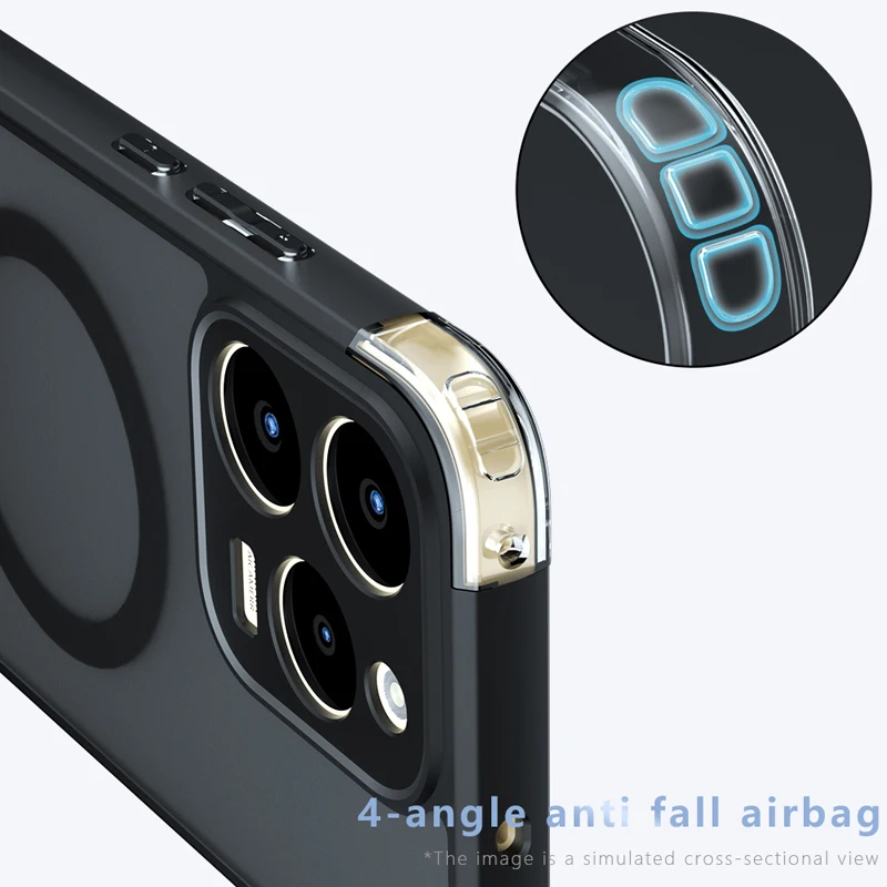 Para Realme 15T funda ELVEV Airbag anticaída TPU PC dura mate sensación de piel cubierta de teléfono de succión - imagen 3