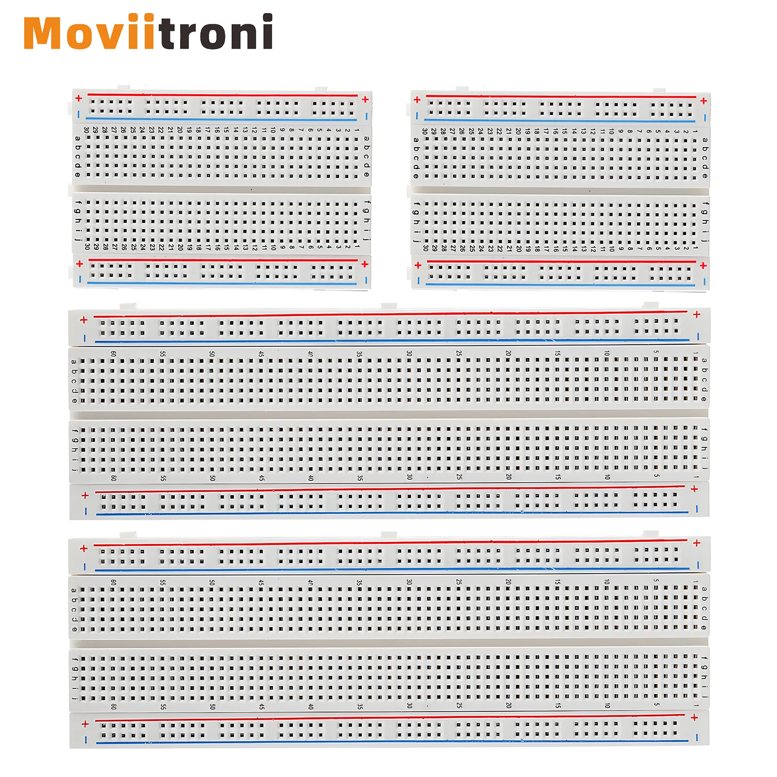 Placa de pruebas sin soldadura, prototipo de MB-102, puente PCB Universal, Dupont, 400 / 830 puntos de conexión