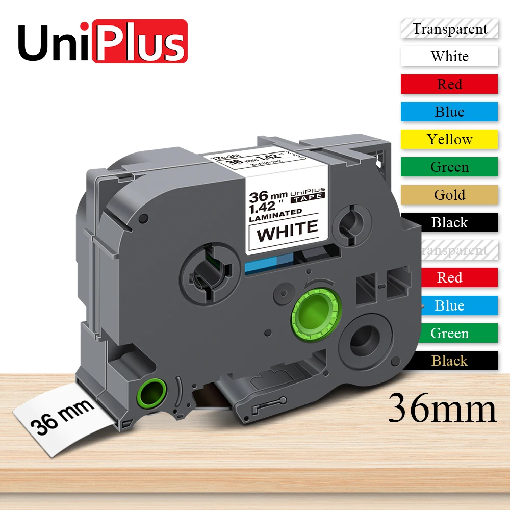 Cinta de etiquetas TZe Compatible con Brother, 36mm, TZE261, TZE161, TZE231, TZE-231, TZE 231, para impresora de etiquetas táctil Brother P, PT550, PT900 - imagen 2